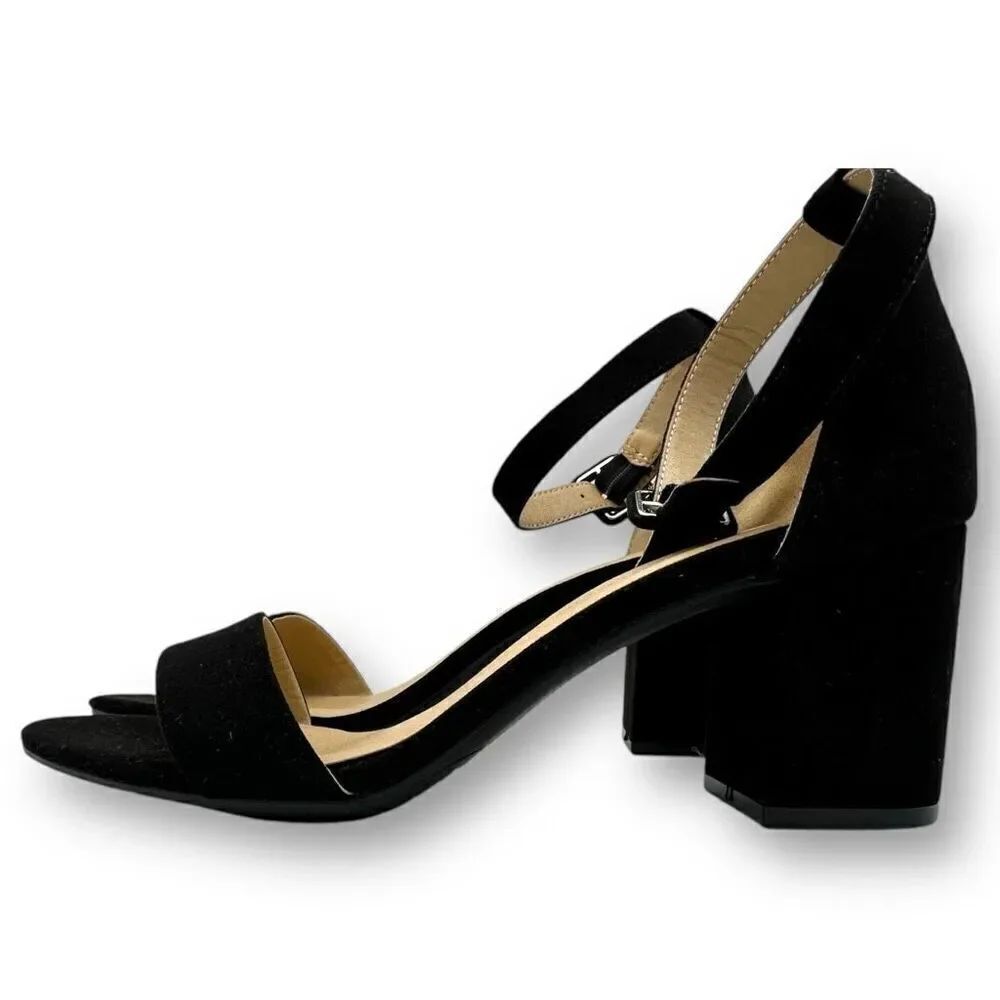 NWOT CL By Laundry Womens Jody Block Heel Sandals Black Size 7